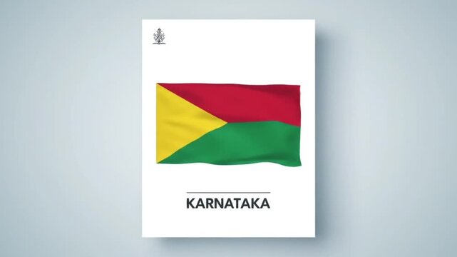 karnataka flag waving national symbol india state identity