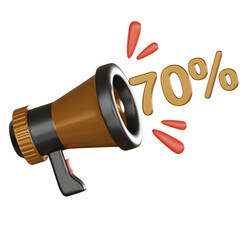 Black friday 3d icon sale shout.