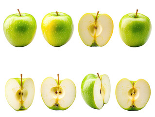 set of apples isolated png