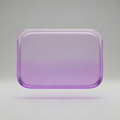 Translucent purple rectangular tray with rounded corners