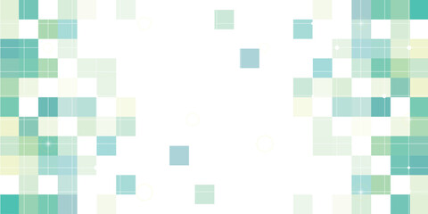 Abstract background with green gradient square shapes and glowing white lines. Modern business banner concept. Vector illustration. VOL. 2