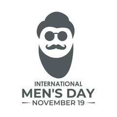 International Men’s Day, observed on November 19, honors men’s contributions, promotes health, gender equality, well-being and respect for a better world. For banner, social media, poster design. eps