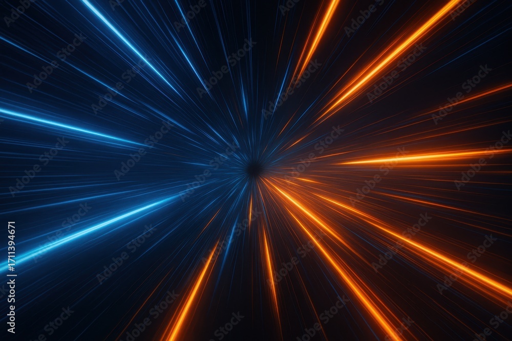 Aufkleber abstract light tunnel: dive into a captivating display of speed and dynamism with this abstract comp
