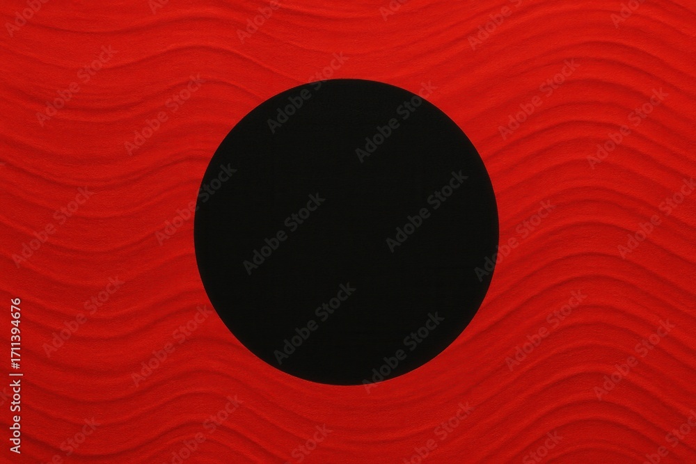 Poster abstract circle: a bold, eye-catching abstract composition featuring a striking black circle set aga