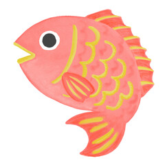 Watercolor illustration of a sea bream