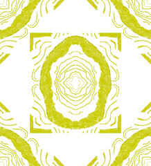 Abstract Watercolor Geometric Pattern with Transparent Background