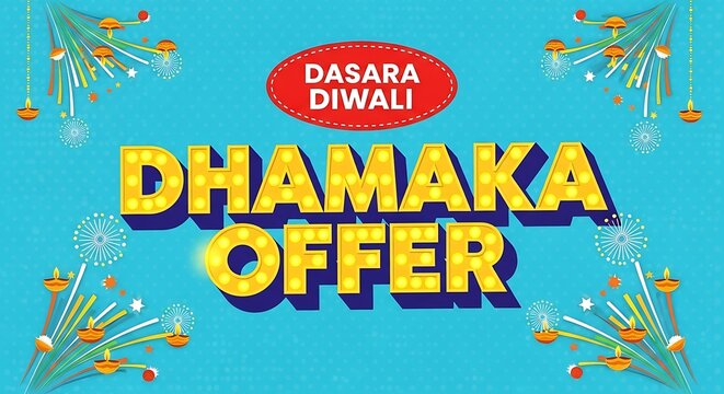Celebrate Dasara and Diwali with a vibrant Dhamaka Offer announcement for festive promotions