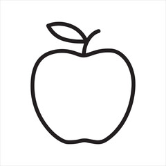 Delicious apple line art icon for apps and websites