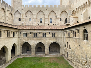 14th century Palais des Papes, Avignon, France
