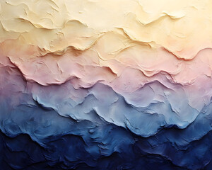 Abstract Textured Waves Painting