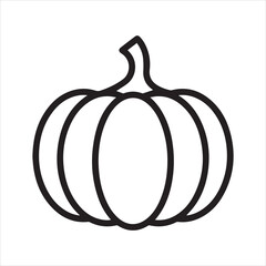 Pumpkin - squash for Halloween or Thanksgiving line art icon for apps and websites