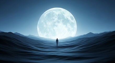 Solitude Under a Full Moon.