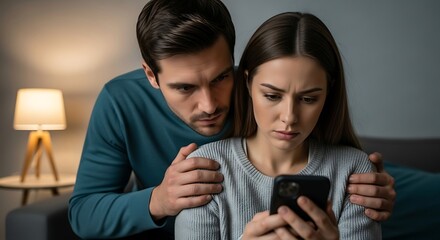 Couple Concerned About Phone.
