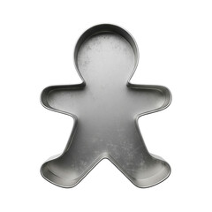 Obraz premium Gingerbread man metal cookie cutter for Christmas baking
