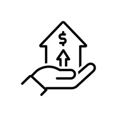 Black line icon for property enhancement