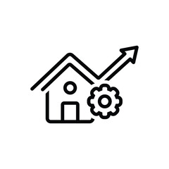 Black line icon for property enhancement