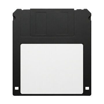 Vintage 3.5 inch floppy disk with blank label