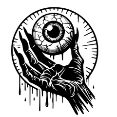 Halloween Eyeball Hand SVG