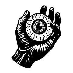 Halloween Eyeball Hand SVG