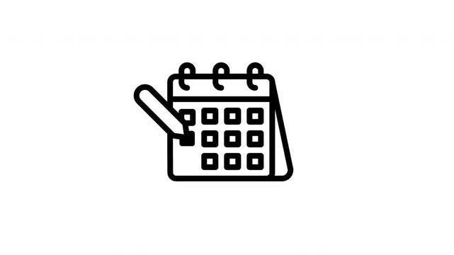 editable calendar animated icon