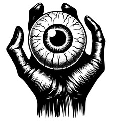 Halloween Eyeball Hand SVG