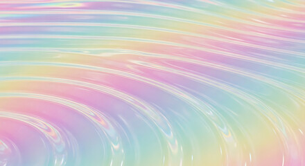 Fototapeta premium Grainy Iridescent Dreamy Gradient on Ripple Glass Pattern with Pastel Tones