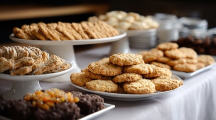 Delicious Assorted Cookies and Treats Displayed