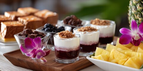 Delicious and Refreshing Fruit and Dessert Platter