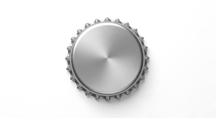 Metal Bottle Cap Close Up.