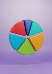 Obraz premium Colorful Pie Chart Graphic Design.