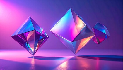 Geometric, vibrant crystals