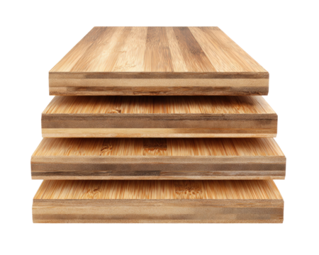 Stacked bamboo wood panels