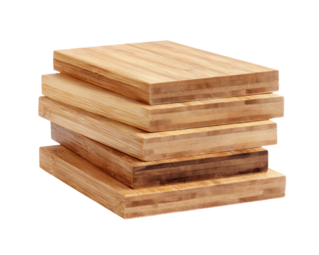 Stacked bamboo plywood panels