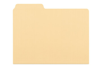 Manila folder with transparent background representing organization and archiving
