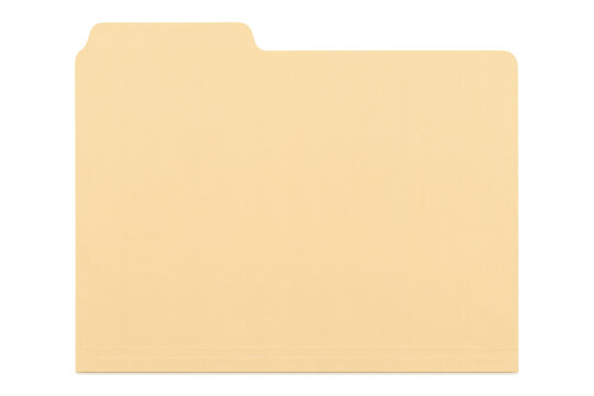 Manila folder with transparent background representing organization and archiving