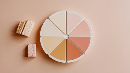 Pastel color wheel with sweets