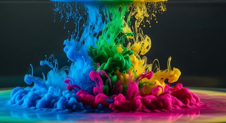 Colorful Ink Mixing in Motion.