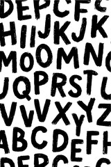 Grunge Hand Drawn Alphabet Letters