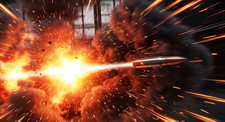 Explosive Bullet Impact.