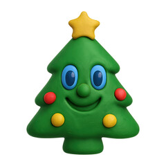 PNG Playful festive clay Christmas tree