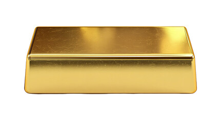 Gold bar, rectangular, shiny, metallic