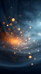 Obraz premium light particles floating across a blurred dark backdrop creating festive magical atmosphere background