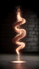 Obraz premium waves background with flowing glitter lights resembling a magical dreamlike universe