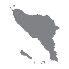 Sumatra Island Map Silhouette