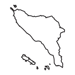 Sumatra Island Outline