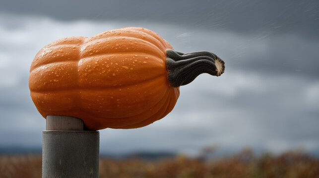 Close-Up of Pumpkin Loaded in Cannon Barrel at Punkin Chunkin World Championship Harvest Festival Event