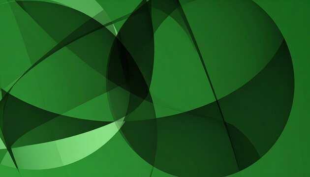 Abstract green spheres overlap, digital art, background, design