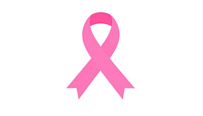 Pink ribbon against black background.  A symbol of support
