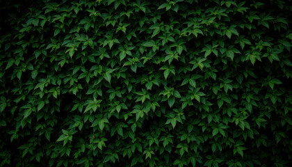 Obraz premium Lush green leaves create a dense, textured wall of nature, perfect for backgrounds.
