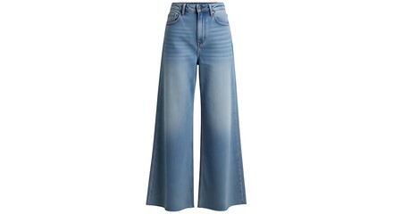 Light Wash Wide Leg Jeans Womens Fashion.